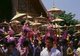 Thailand: 'Crystal Sons' sit atop relatives shoulders awaiting their final ordination at Wat Phra Singh, Poy Sang Long Festival, Chiang Mai. northern Thailand